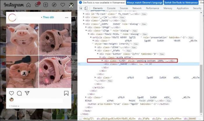 chọn mũi tên hướng xuống