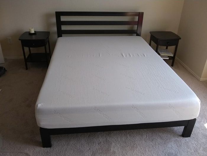 A queen-sized mattress in the home of a satisfied reviewer.