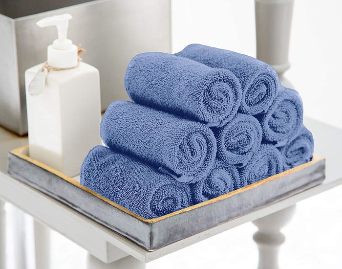 The blue washcloths