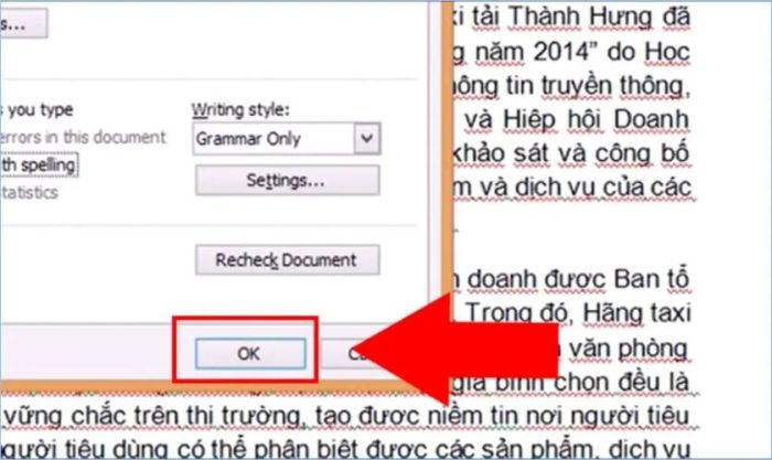 Nhấn OK để hoàn tất quá trình thiết lập.