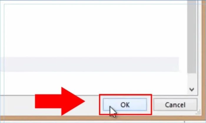 Nhấn OK để xóa bỏ gạch chân đỏ trong Word