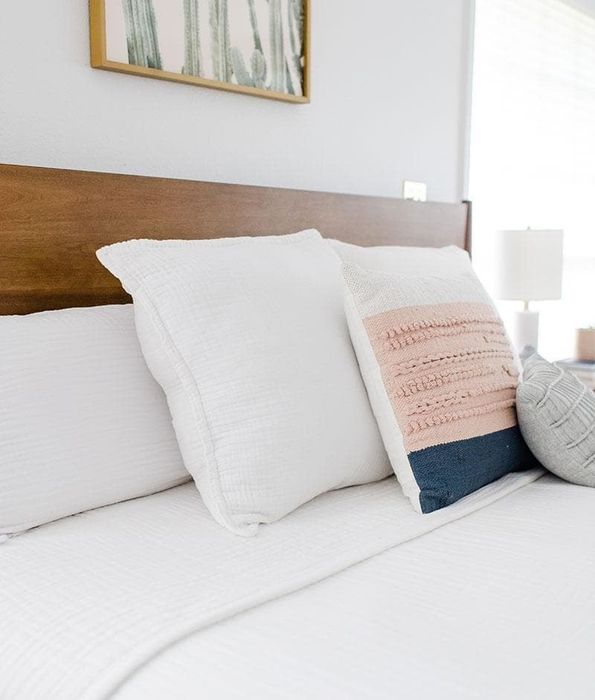 the white pillow shams