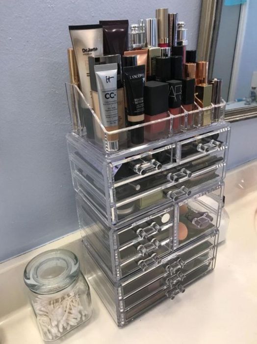 The taller version of the organizer designed to hold more items and save space.