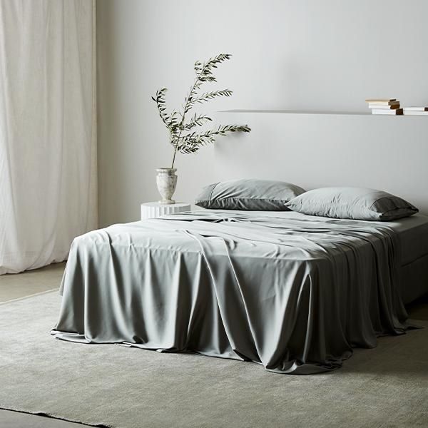 The bamboo sheet set in soothing sage green