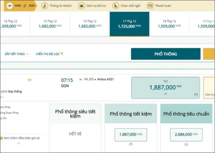 hướng dẫn điều chỉnh thông tin khi đặt vé máy bay trực tuyến