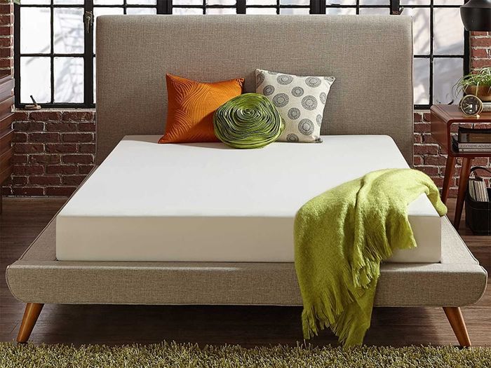 A mattress placed on a bed.
