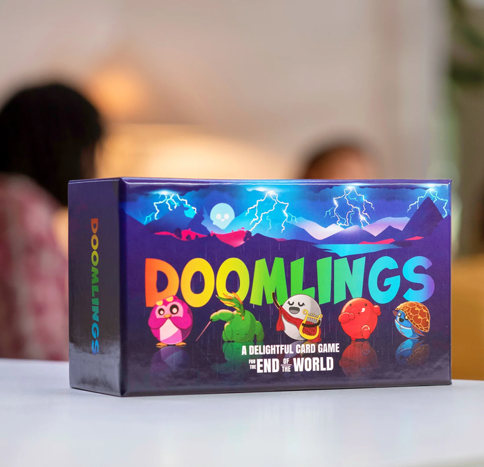 Packaging featuring five round, quirky characters.