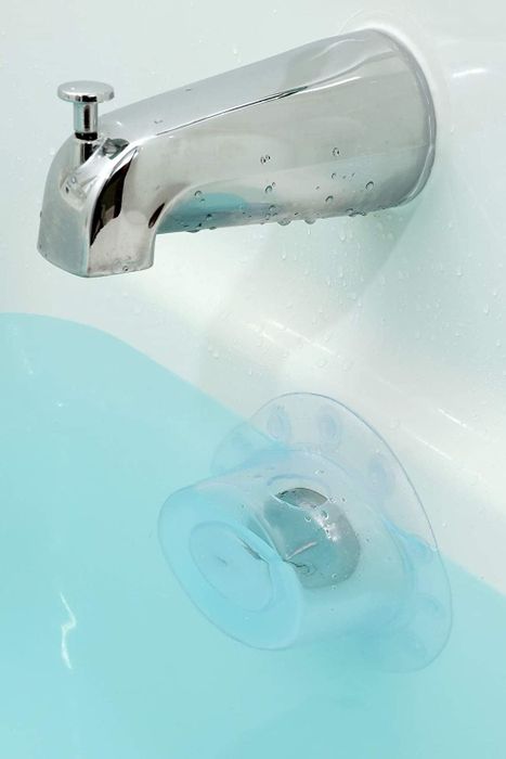 A clear cover placed over the drain.