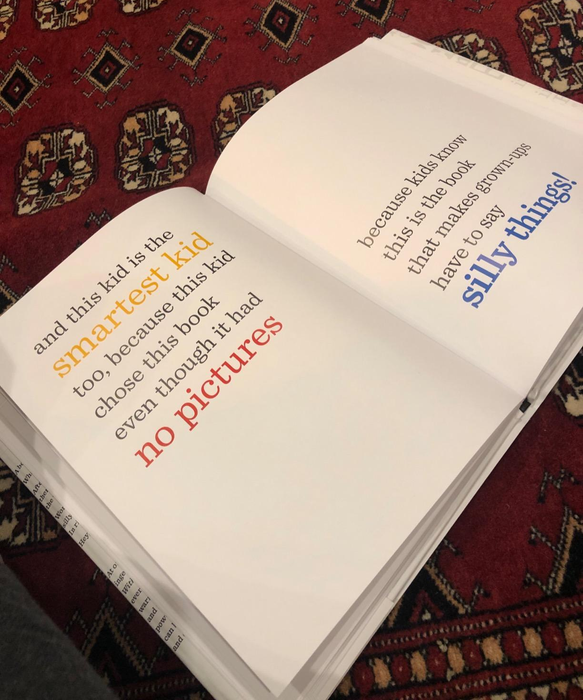 the pages inside The Book with No Pictures