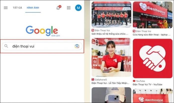 Tìm kiếm thông qua hình ảnh