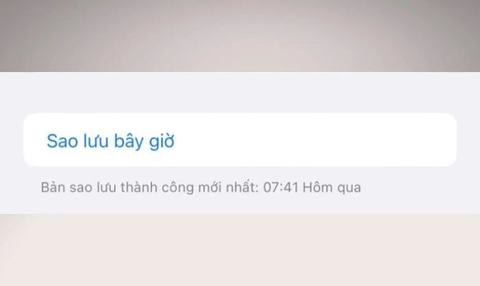 sao lưu iPad