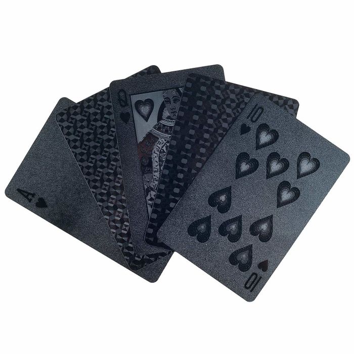 Sleek matte black playing cards