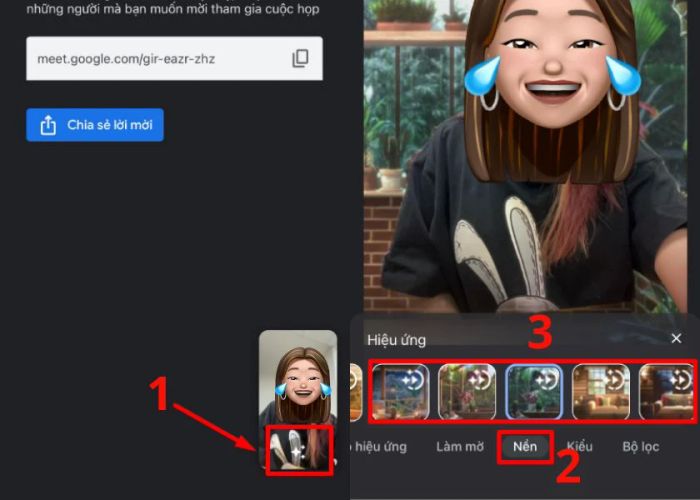 Hướng dẫn thay đổi background trong Google Meet trên điện thoại