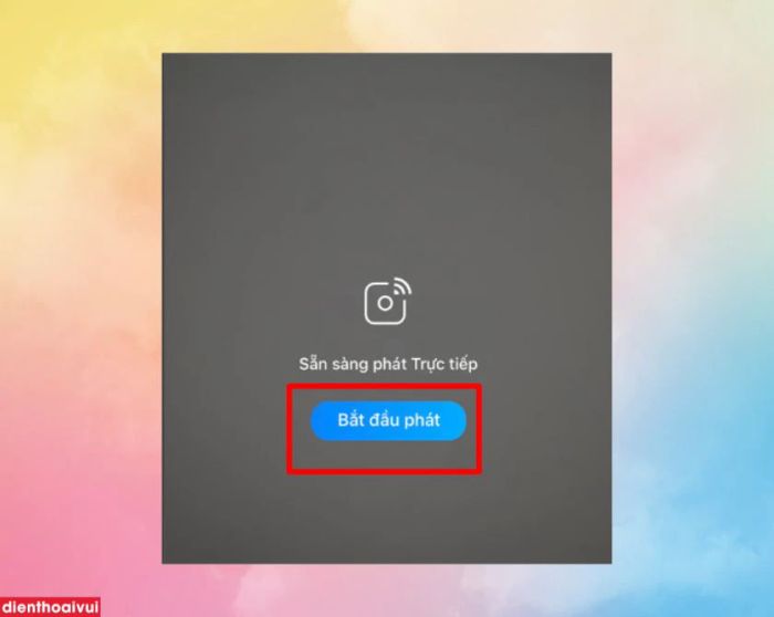 khởi động buổi livestream