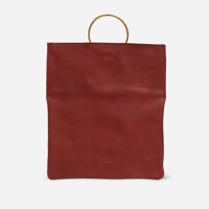 image showing a folded open clutch bag