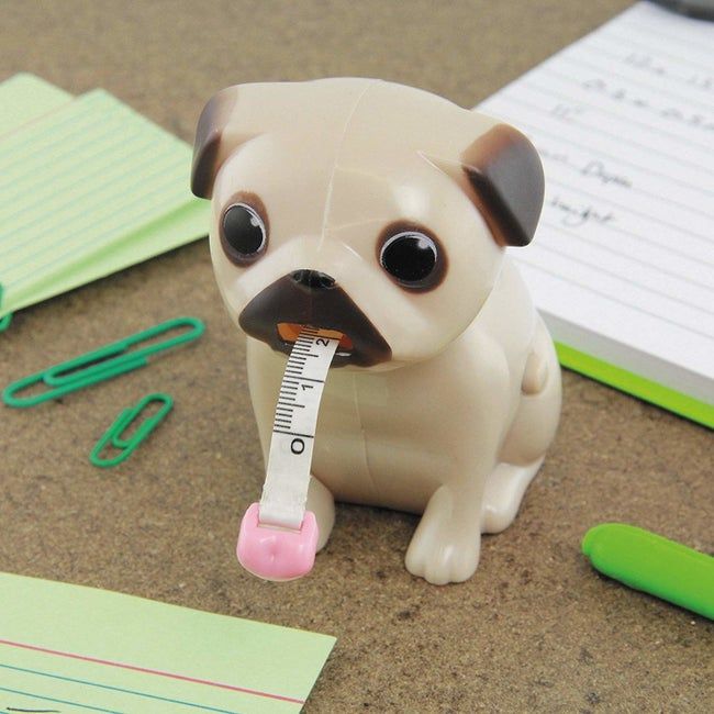 A pug-shaped tape dispenser that adds some charm to your desk while keeping your tape handy.