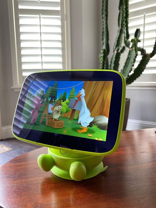 A close-up shot of the device's screen