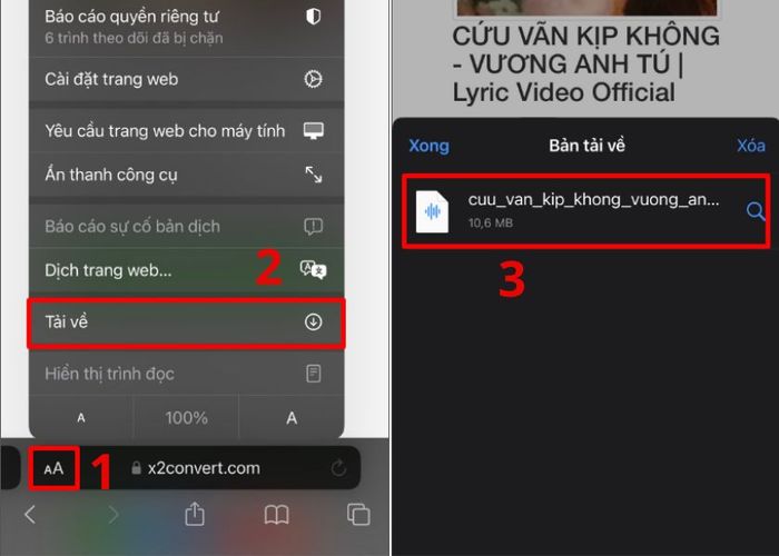 tải file âm thanh về máy