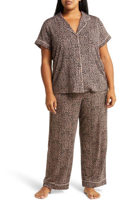 model wearing the pajamas