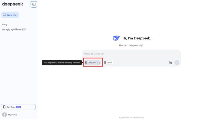 Hướng dẫn chi tiết sử dụng DeepSeek, bước 1