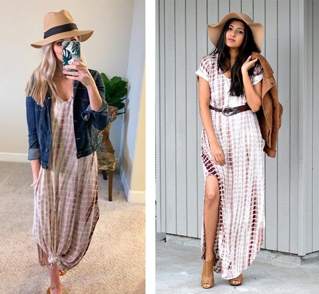 A collection of customer photos showcasing the dress, shared directly by the brand.