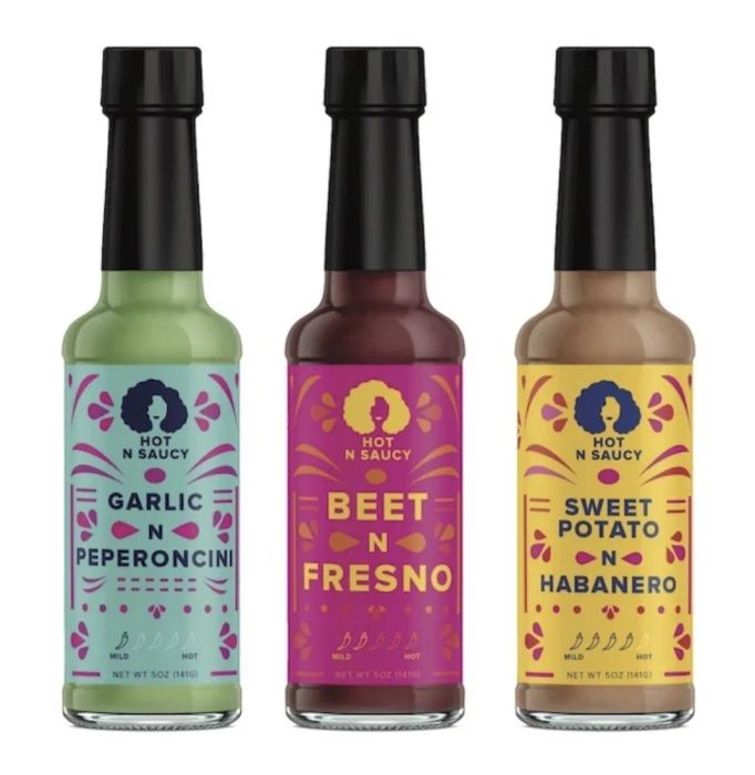 The Hot N Saucy hot sauces, ready to elevate their dishes with bold, flavorful heat.