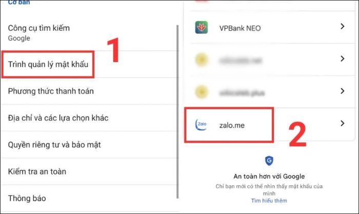 Cách phục hồi mật khẩu Zalo qua Gmail trên điện thoại