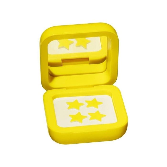 A yellow container filled with yellow pimple patches