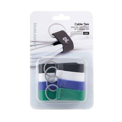 A set of four cable organizers