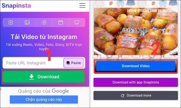 cách tải video có nhạc từ Instagram thông qua các trang web trực tuyến