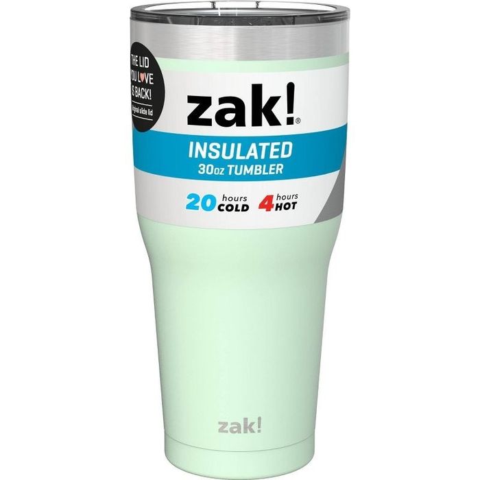 A refreshing mint-colored tumbler, perfect for enjoying your drinks on the move.