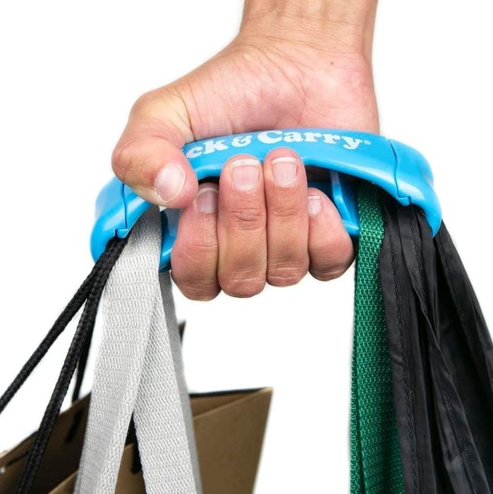 The handles are being used to carry bags.