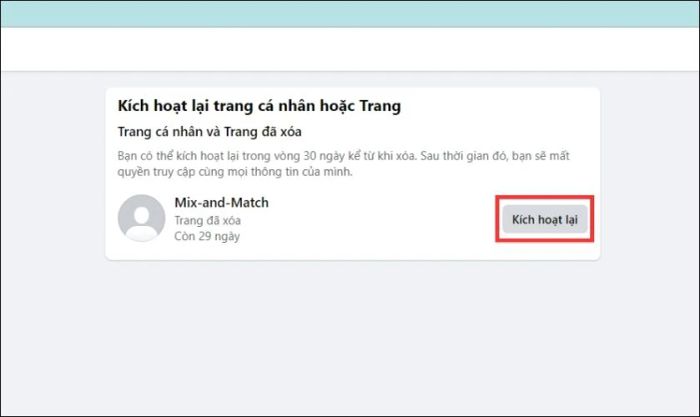 Hướng dẫn cách hủy quá trình xóa trang Facebook