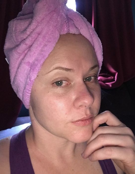 a person modeling the hair twist