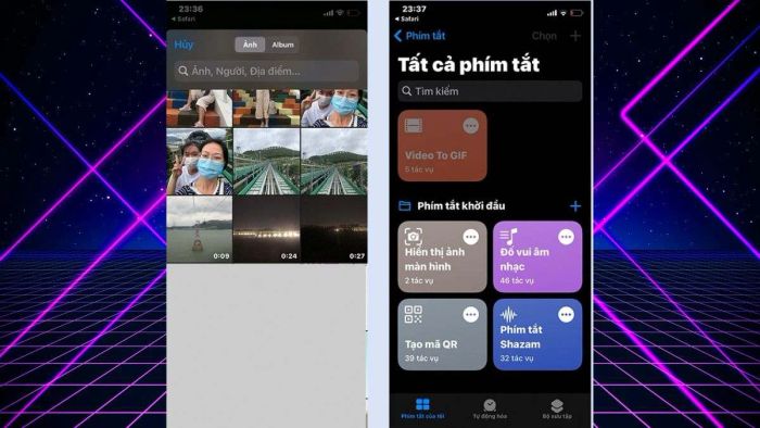 chọn video bạn muốn sử dụng
