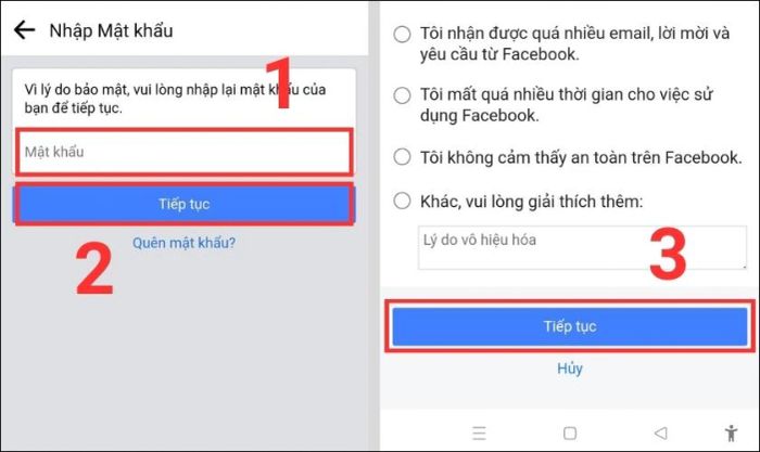 Hướng dẫn vô hiệu hóa tạm thời trang Facebook trên điện thoại