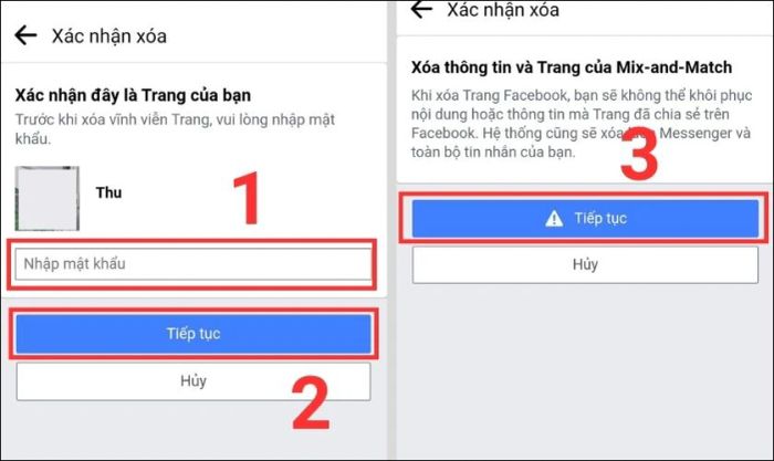Hướng dẫn xóa trang Facebook vĩnh viễn trên điện thoại