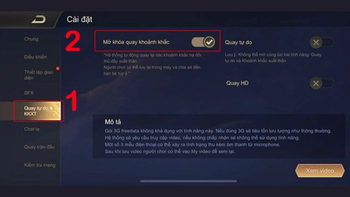 Hướng dẫn quay màn hình Liên Quân