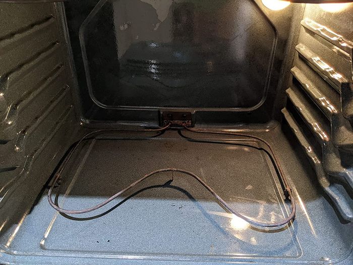 Ensure the oven is thoroughly spotless