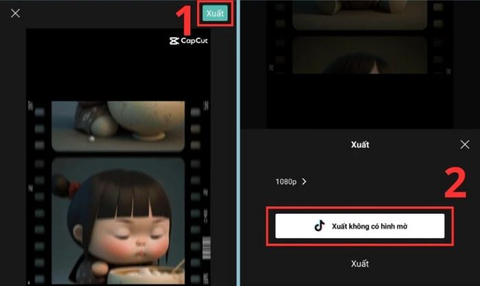 cách lưu video capcut không có logo