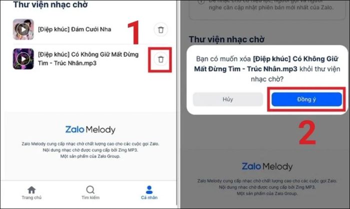 Cách xóa nhạc chờ Zalo trên điện thoại