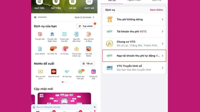 Các ví điện tử VNPay, VNPAY, Momo, Zalo Pay