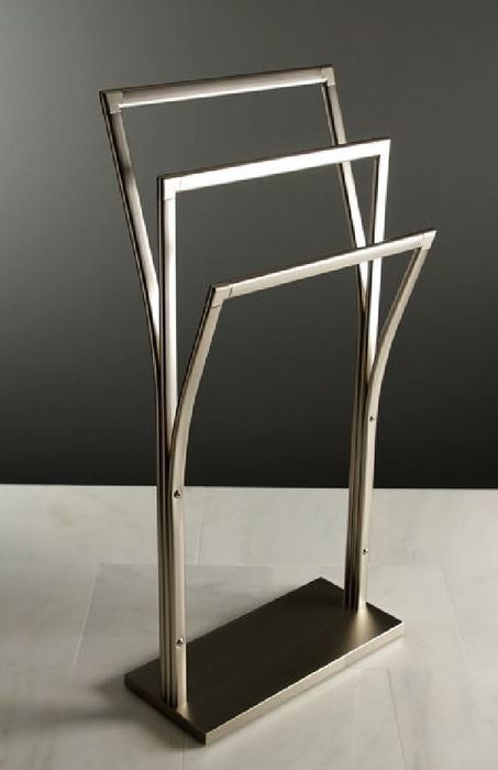A three-tier towel rack