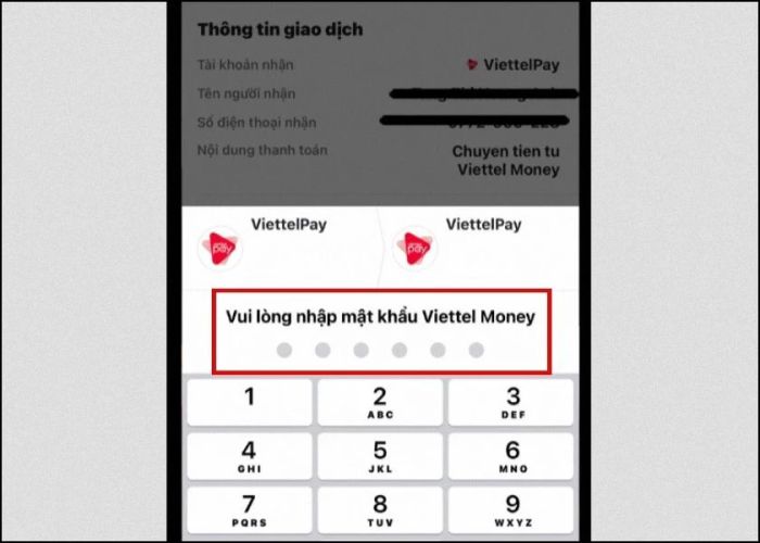 Chuyển tiền đến số thẻ một cách đơn giản qua app Viettel Money