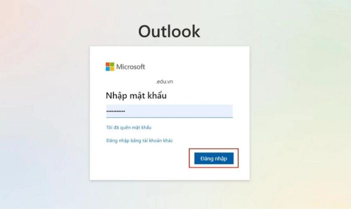 đăng nhập với tài khoản Gmail và mật khẩu