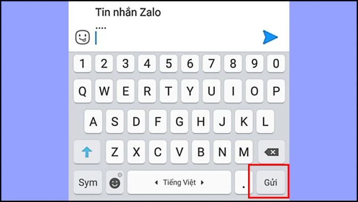 Hoàn thành cách xuống dòng trong Zalo trên điện thoại Android