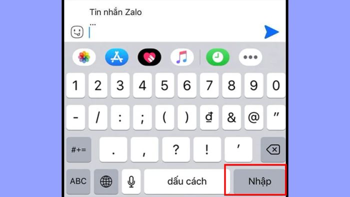 Cách xuống dòng trong Zalo trên điện thoại iPhone