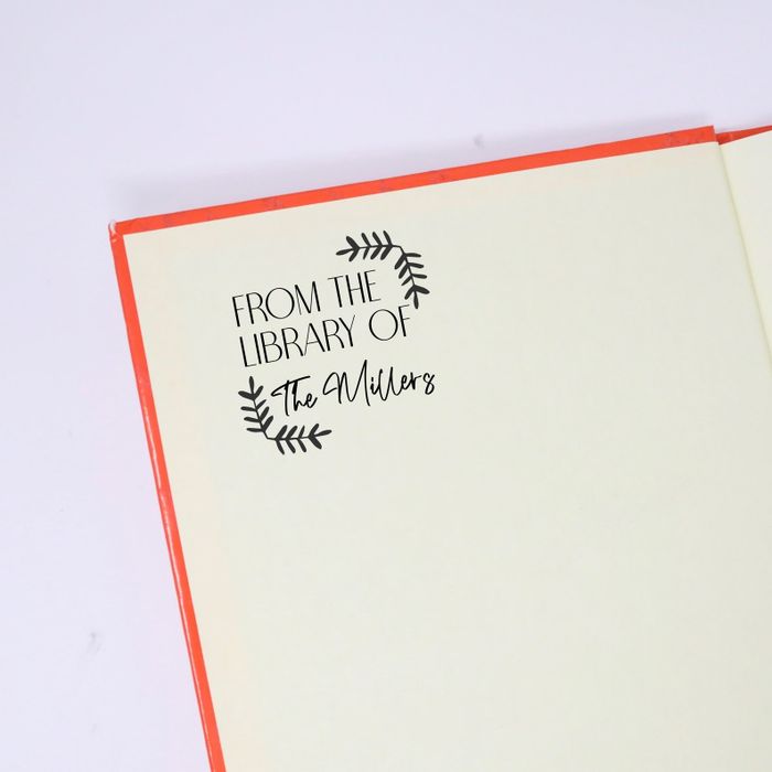 The stamp bears an inked imprint that says: 