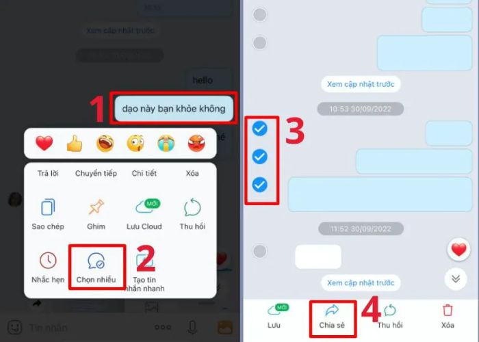 cách gửi tin nhắn Zalo cho nhiều người cùng lúc