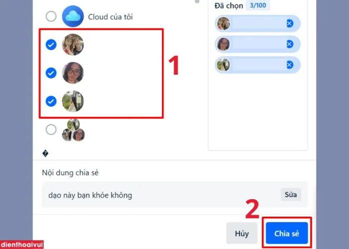 cách gửi tin nhắn cho nhiều người cùng một lúc